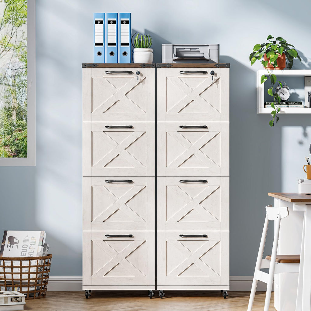 White 4 Drawer Filing Cabinet P487