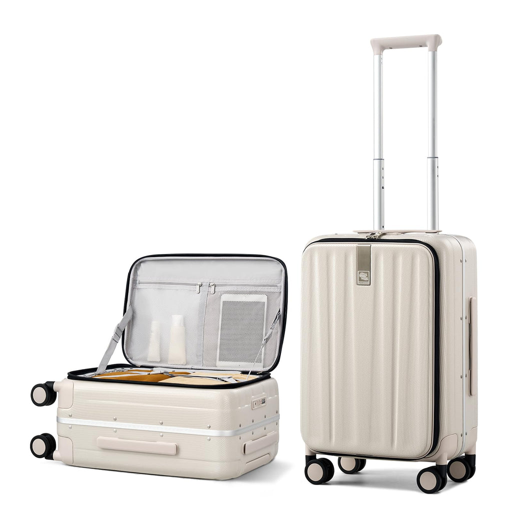 20 Inch Carry On Luggage with Wheels PC Hard Shell Suitcase O485613
