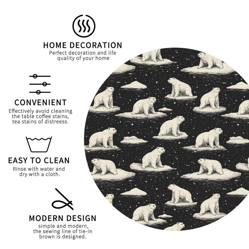 White Bear Print Coasters Set of 4 N1623
