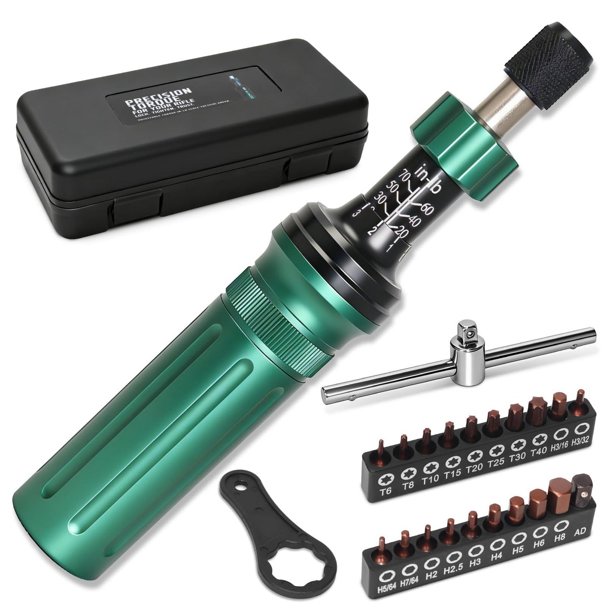 10-70 in-lb 1/4" Drive 24 PCS Torque Screwdriver Set B938333