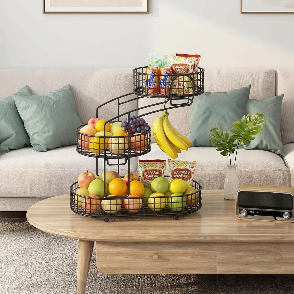 3-Tier Metal Wire Fruit Basket W352564