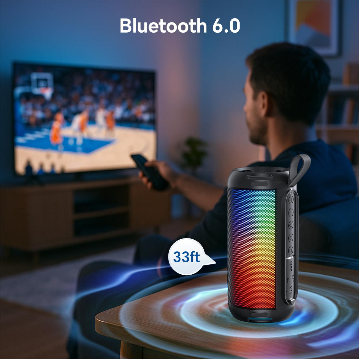 Bluetooth Speaker Wireless 26W Portable IPX5 Waterproof Black J13924