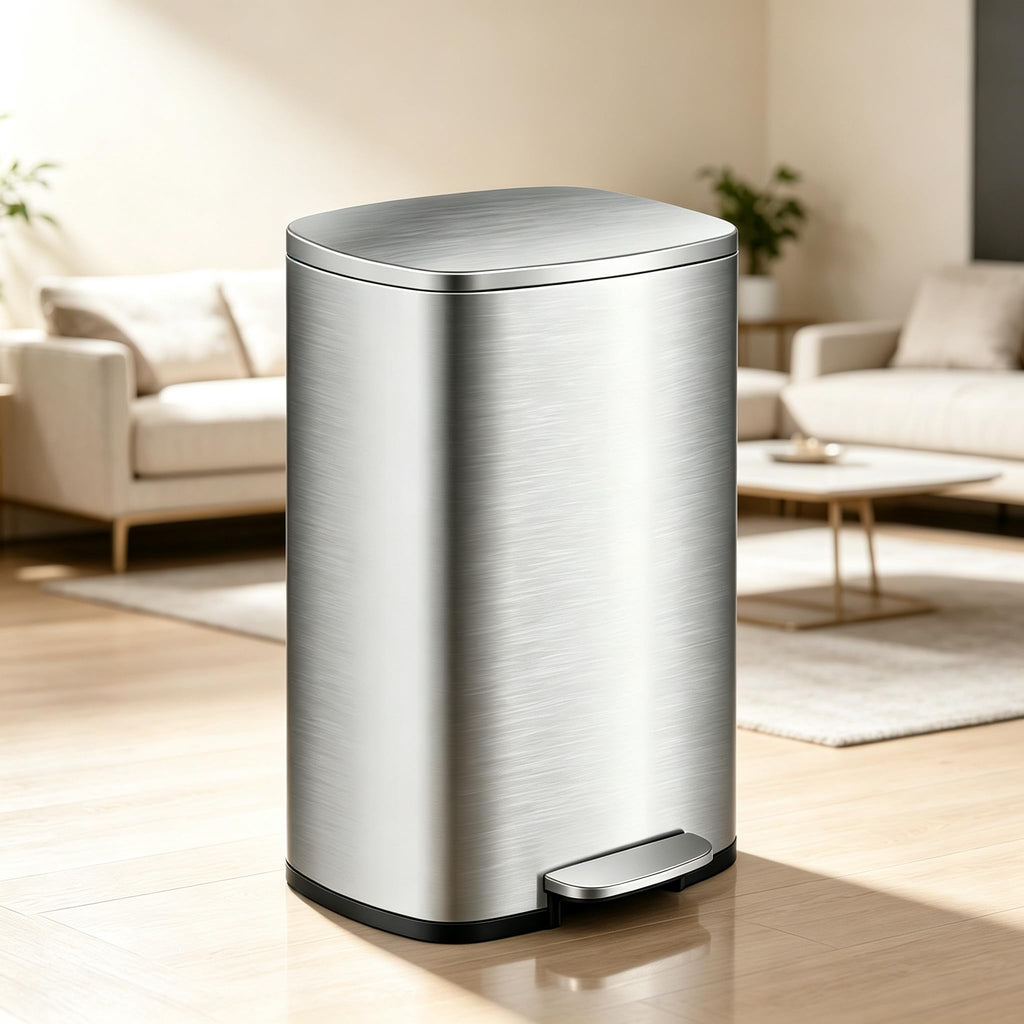 13 Gallon Stainless Steel Step Trash Can Q41142