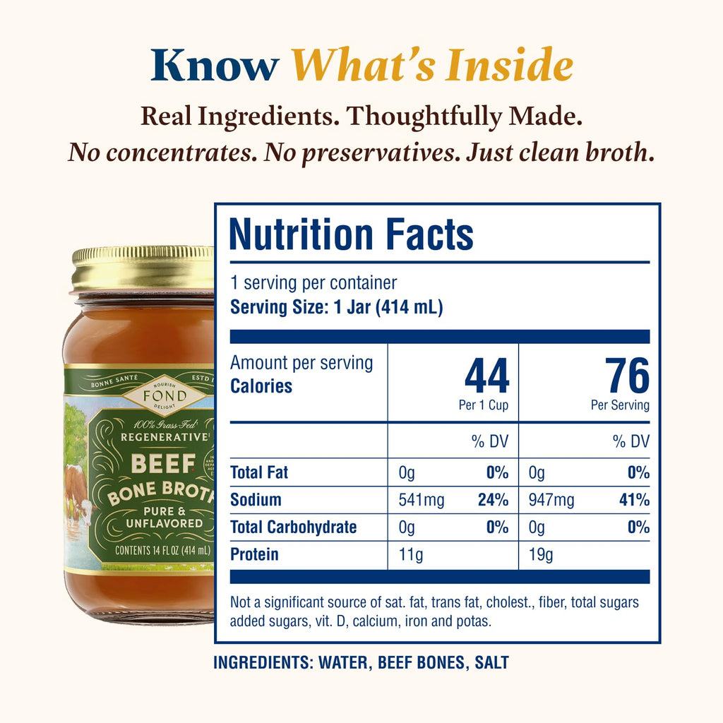 100% Grass-Fed Beef Bone Broth 4-Pack B4584
