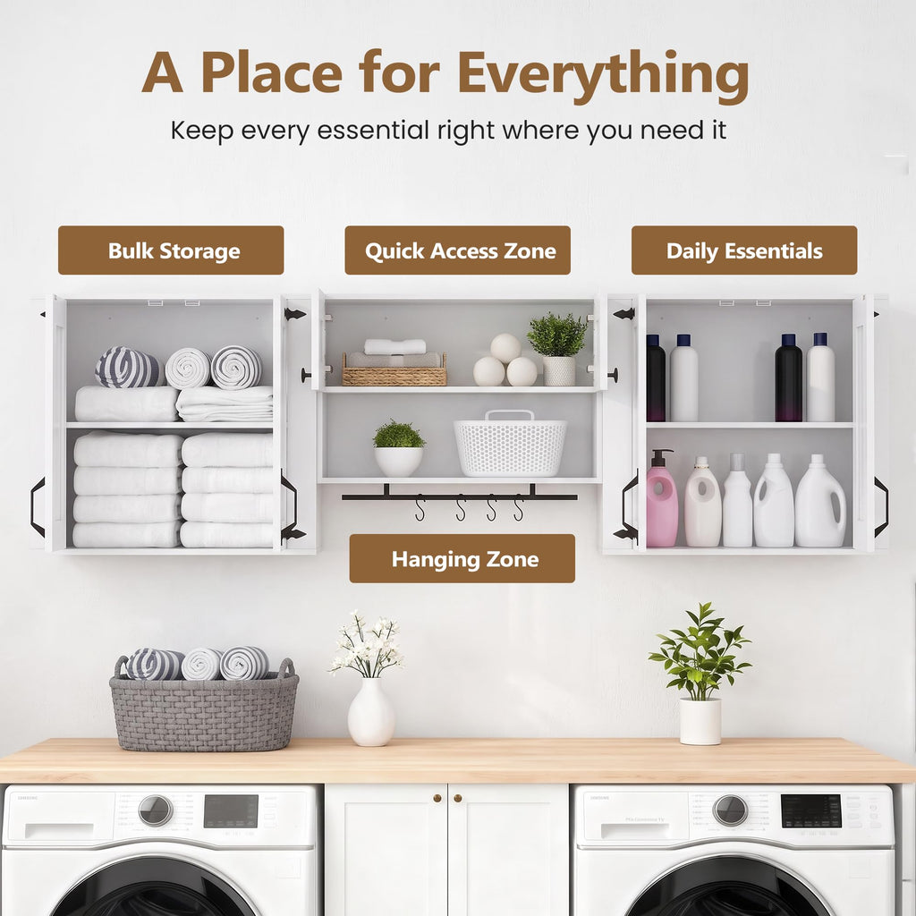 Wall Mounted Laundry Room Cabinet Set D726550