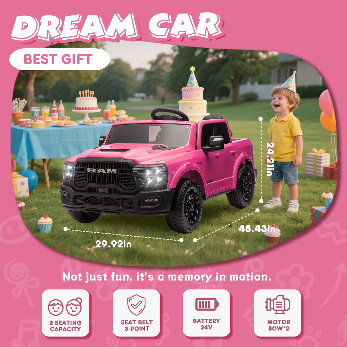 24V 160W 2 Seater Ride On Truck with Remote Control X5279