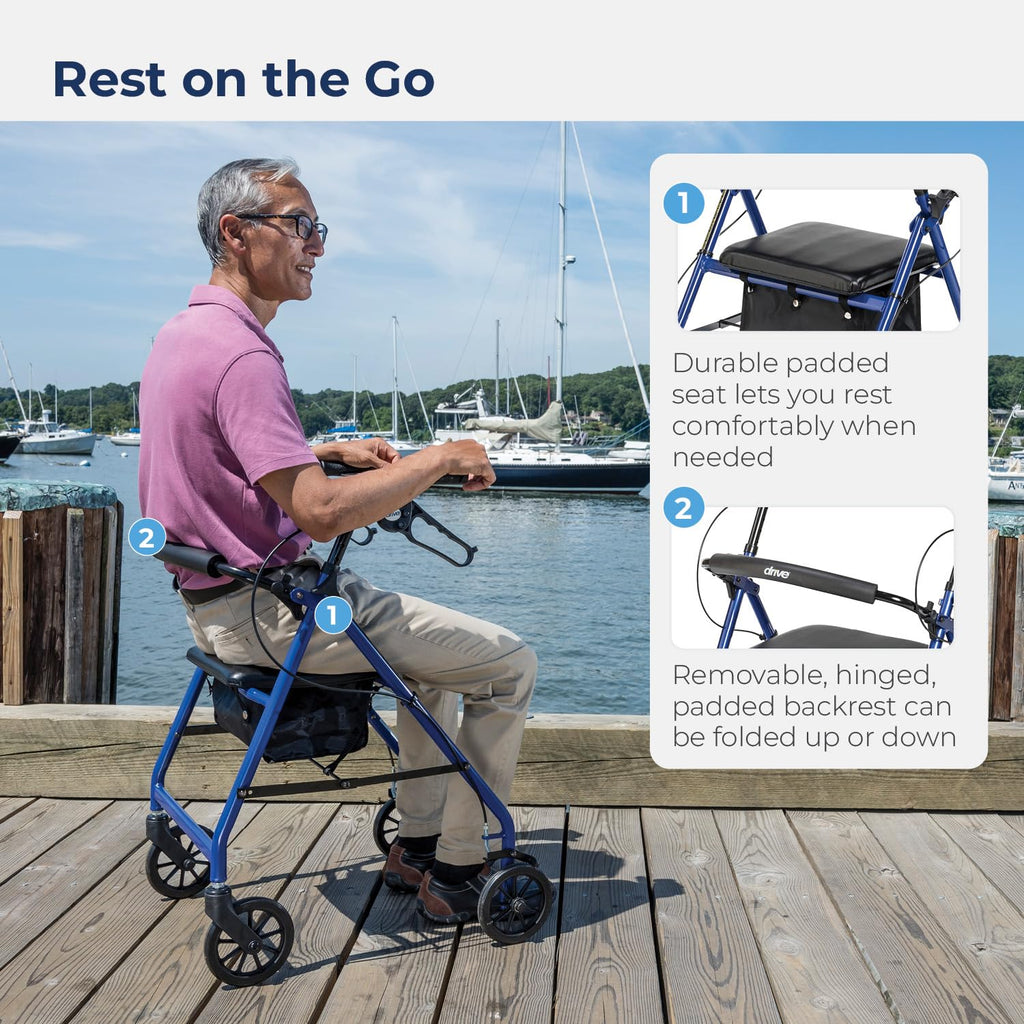 Foldable Rollator Walker with Seat W576