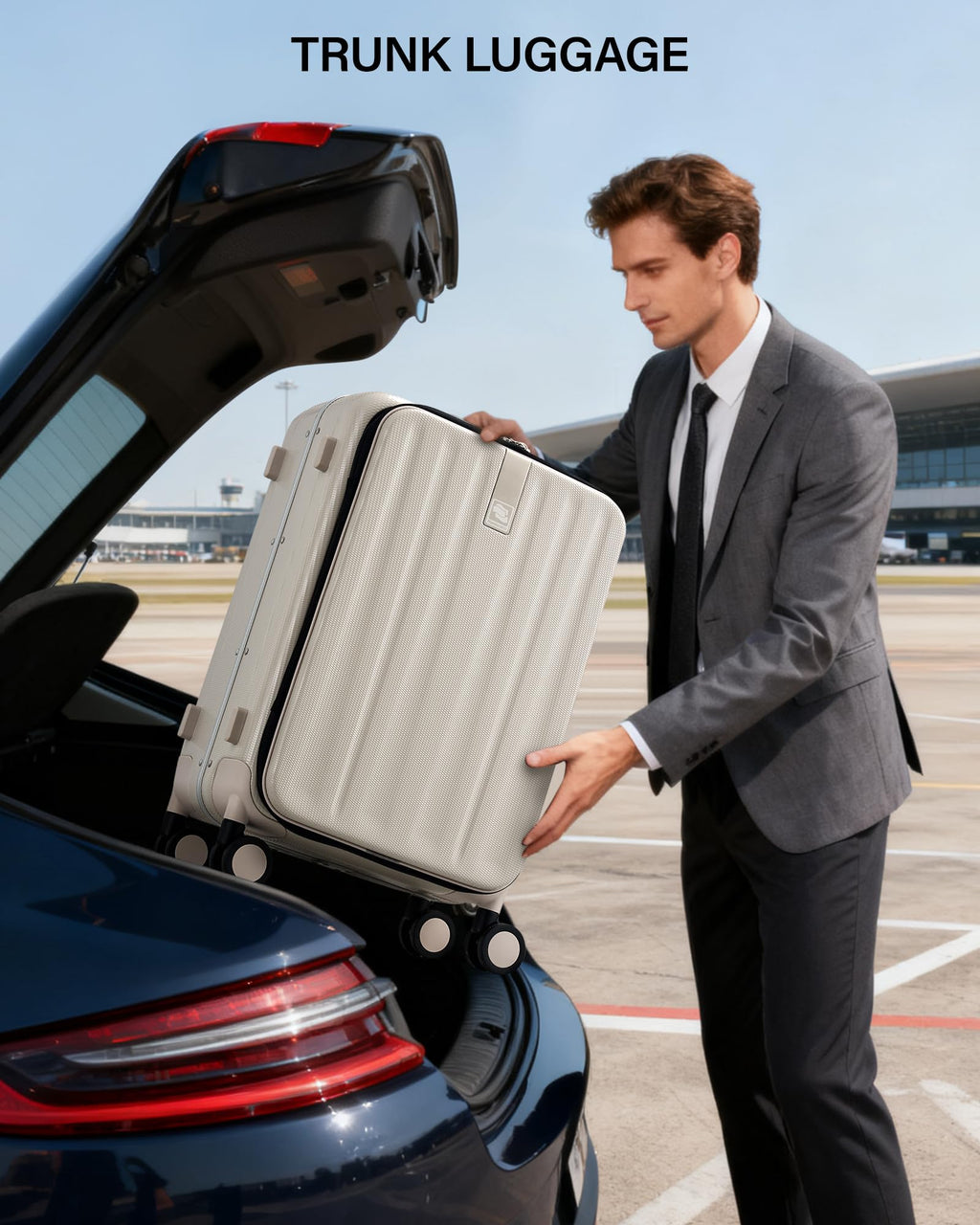 20 Inch Carry On Luggage with Wheels PC Hard Shell Suitcase O485613