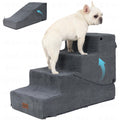 4-Step Dog Stair and Ramp with Non-Slip Bottom Grey L64936