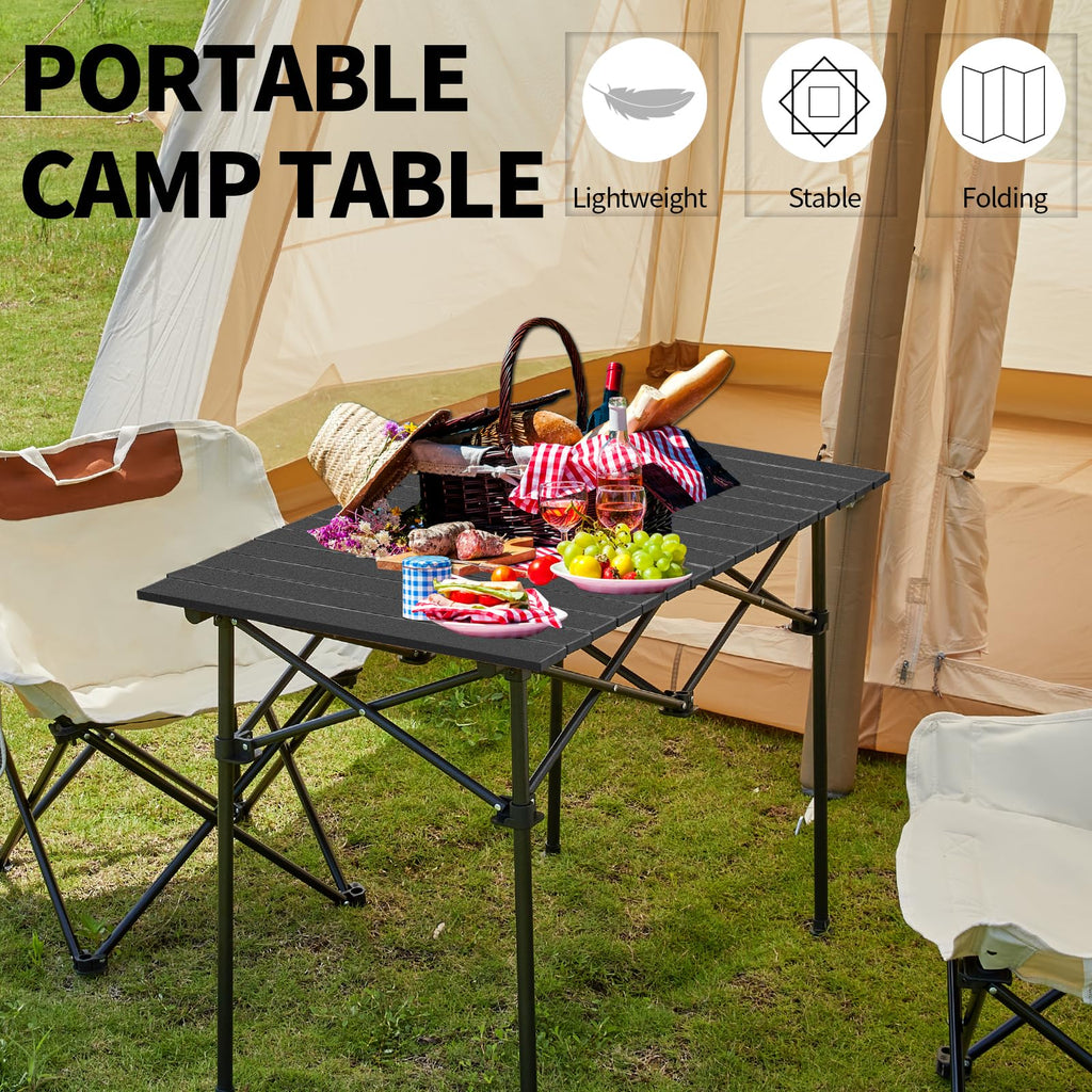 Lightweight Compact Aluminum Camping Table with Carry Bag W328