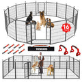 16 Panels 40" High Metal Dog Playpen with Gate T732