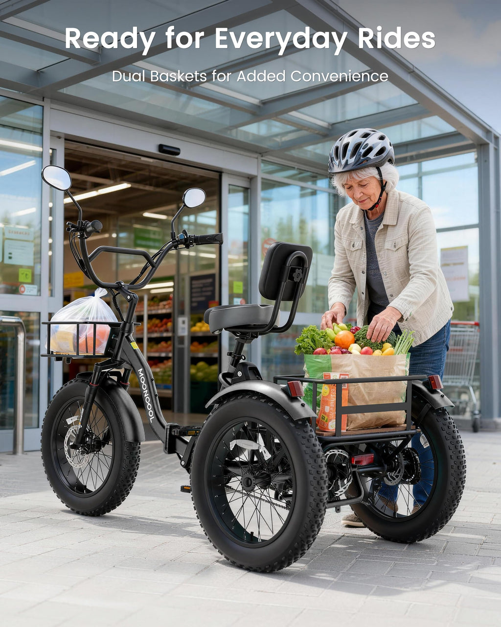 20" Fat Tire 7 Speed Folding Electric Trike K166