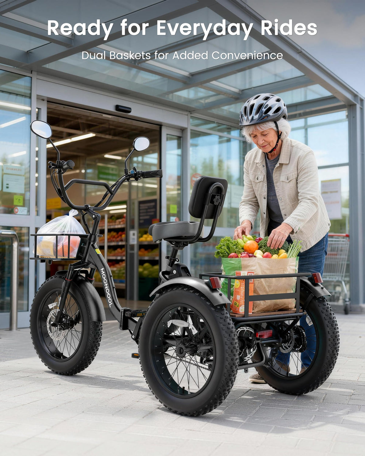 20" Fat Tire 7 Speed Folding Electric Trike K166