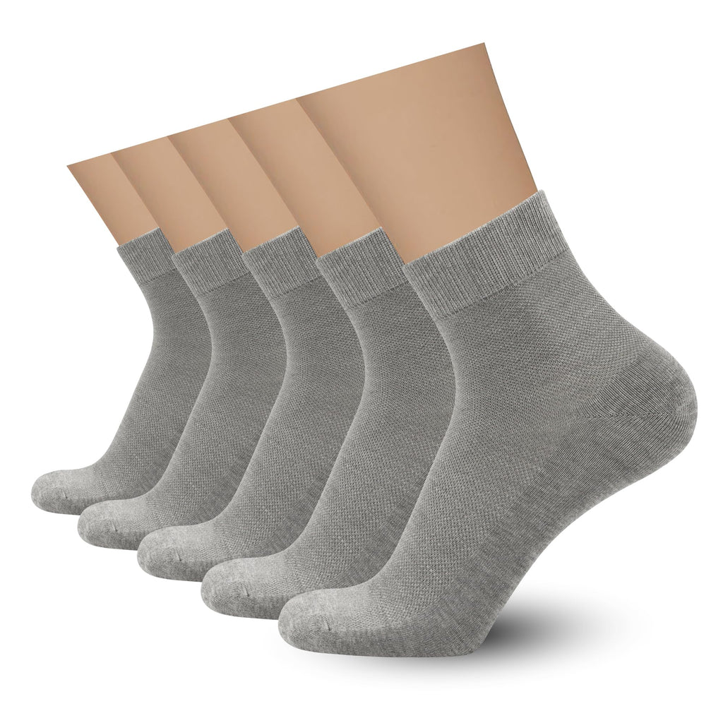 Mens Rayon Bamboo Mesh Breathable Ankle Socks 5 Pairs C5616