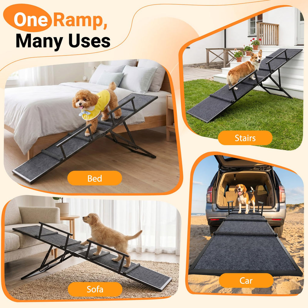 63" Foldable Metal Dog Ramp D2340