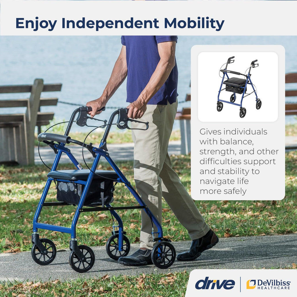 Foldable Rollator Walker with Seat W576