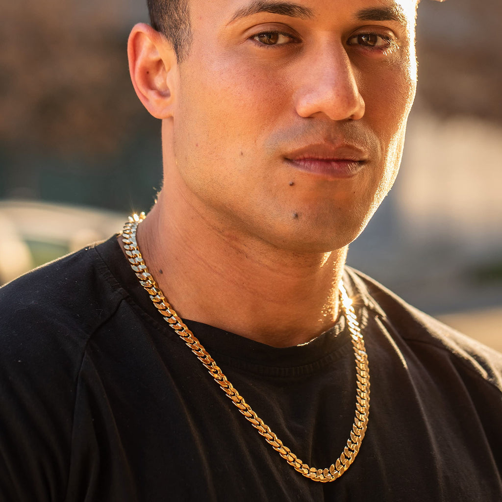 Gold Cuban Link Chain Necklace M896