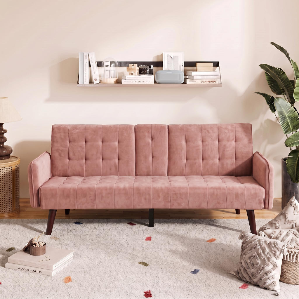 Pink Convertible Sleeper Sofa J683