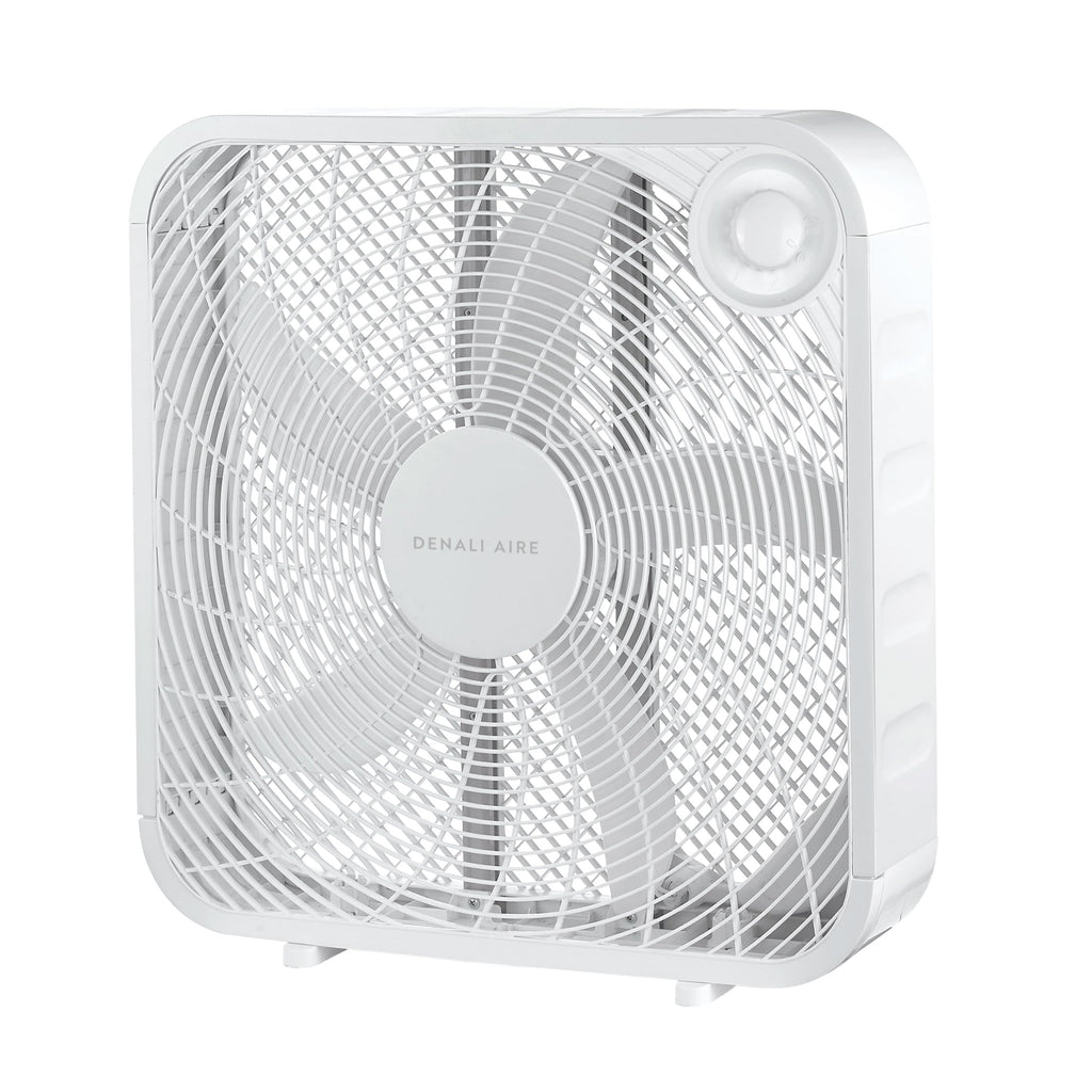20 Inch Box Fan with 3 Speed Settings, White N823983