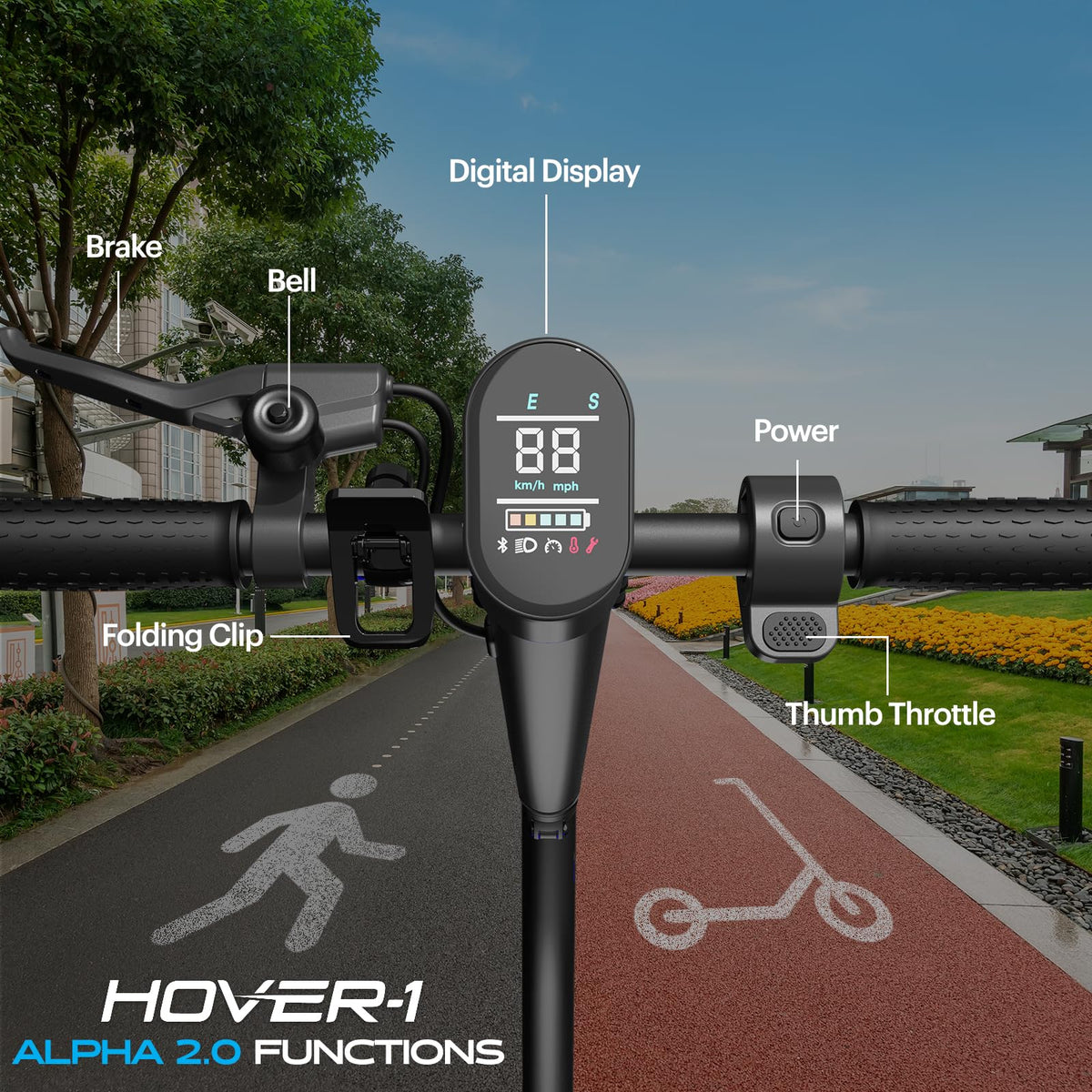 Foldable Electric Scooter with 450W Motor and 10” Tires A3117