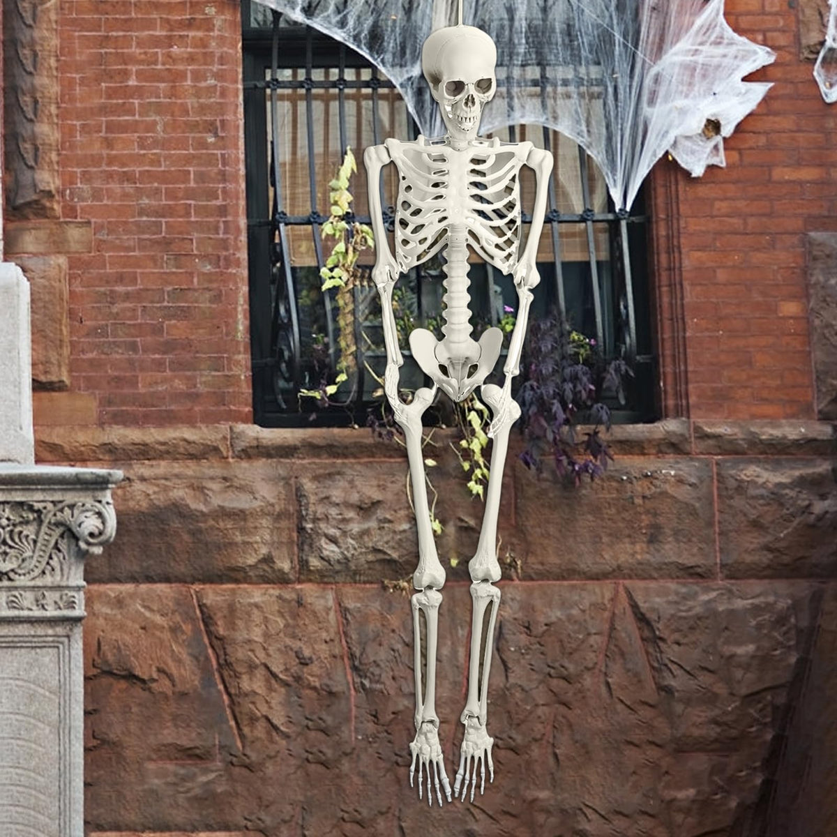 5.4FT Life Size Poseable Human Skeleton Prop W472562