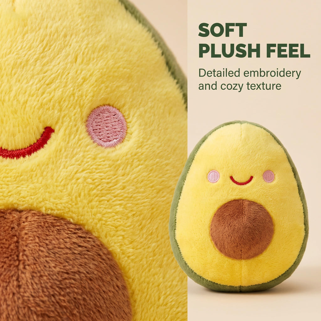 Squeaky Plush Avocado Dog Chew Toy R194333