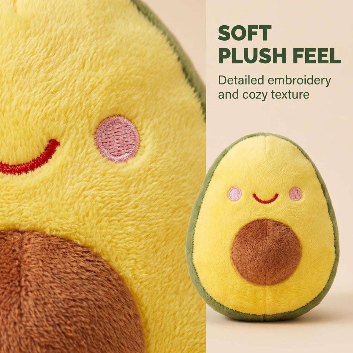 Squeaky Plush Avocado Dog Chew Toy R194333