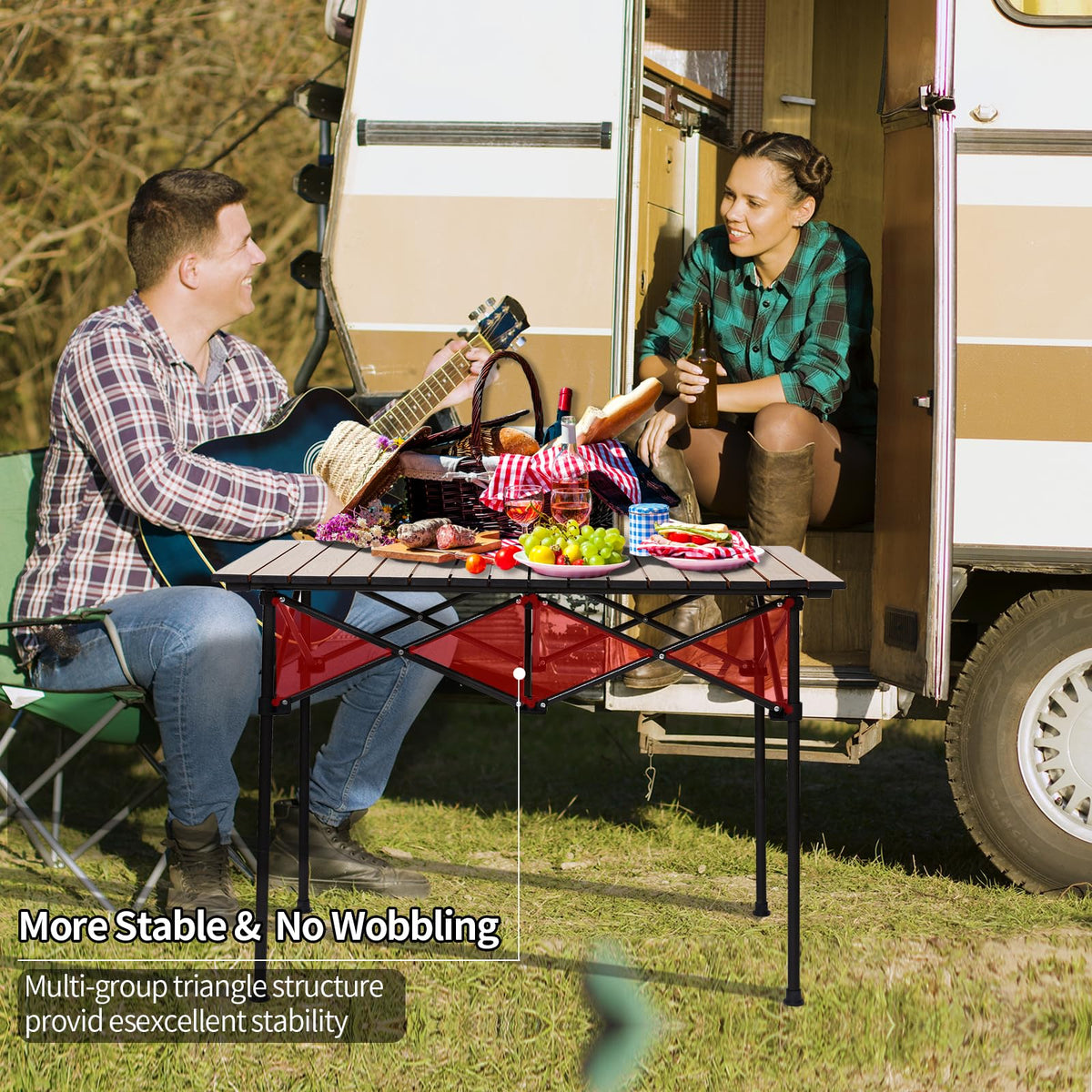 Lightweight Compact Aluminum Camping Table with Carry Bag W328
