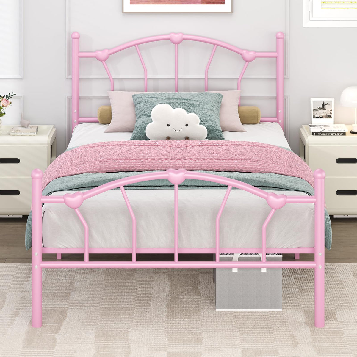 Twin Metal Platform Bed D9712