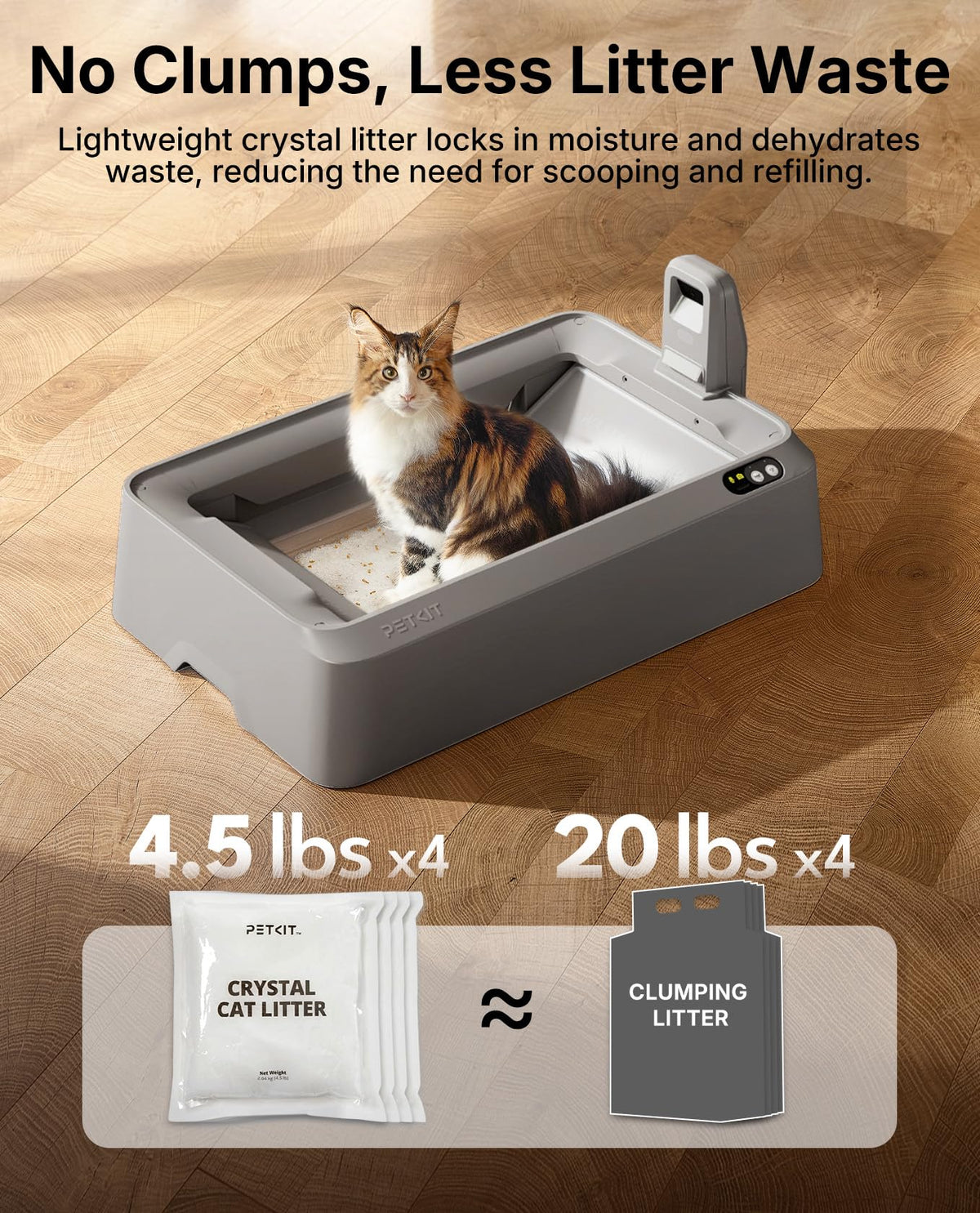 Crystal Cat Litter with Tray 4.5 lb×4 Packs Q5369