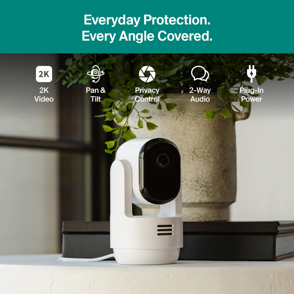 Indoor Pan Tilt Zoom Security Camera 2K Wired 2-Cam T935