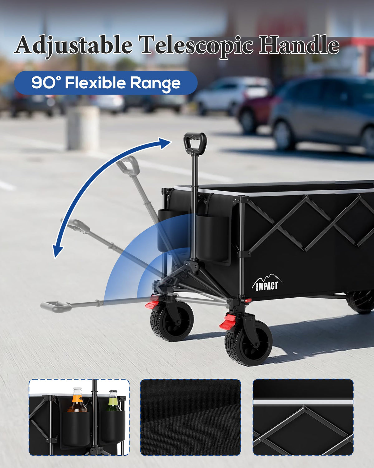 46" Collapsible Wagon Cart 300L Capacity Z320
