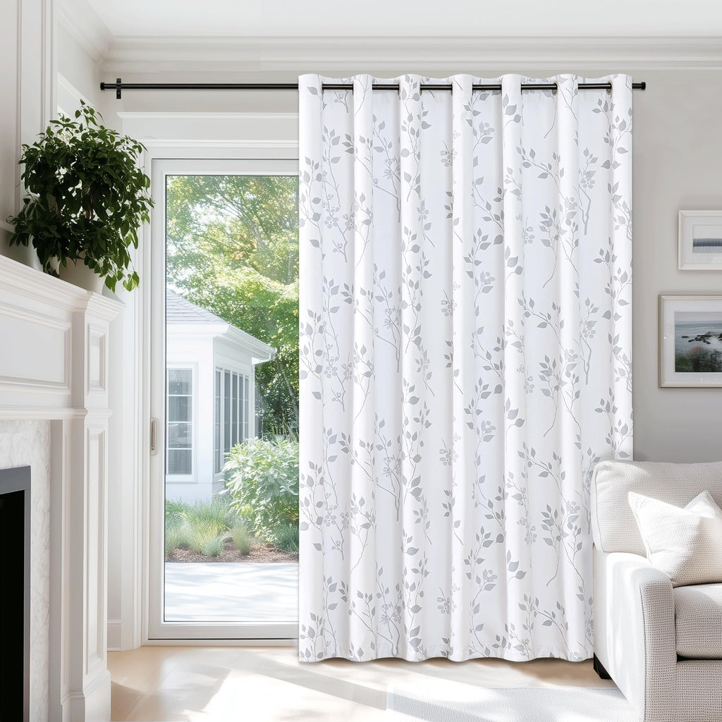 Grey White 100x84 Blackout Curtains J5519