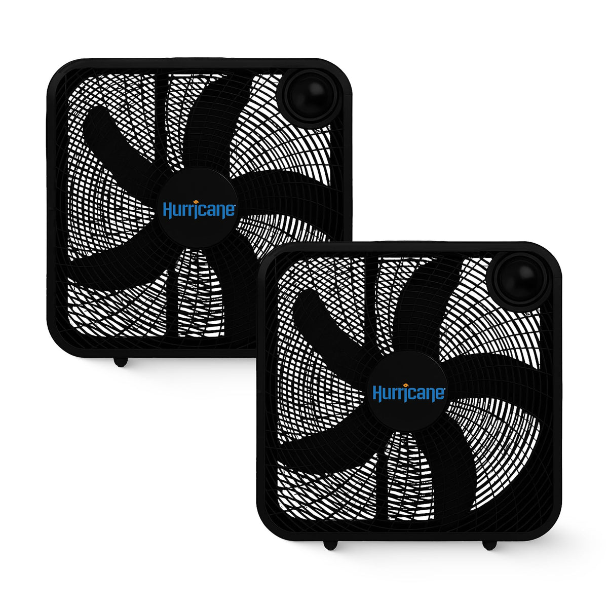 Black 3 Speed 20in Floor Box Fan, 2 Pack S988229