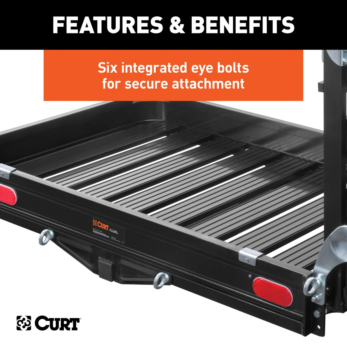 Black Aluminum Hitch Cargo Carrier with Ramp N46806