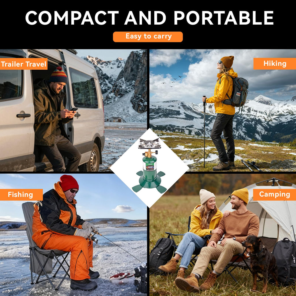 Portable 10000BTU Single Burner Propane Camping Stove I73029