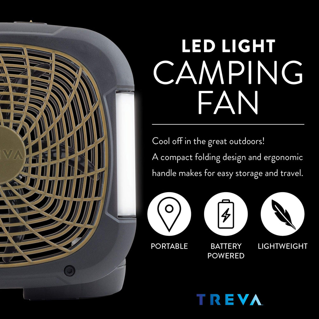 10 in Portable Fan with LED Lights K340522