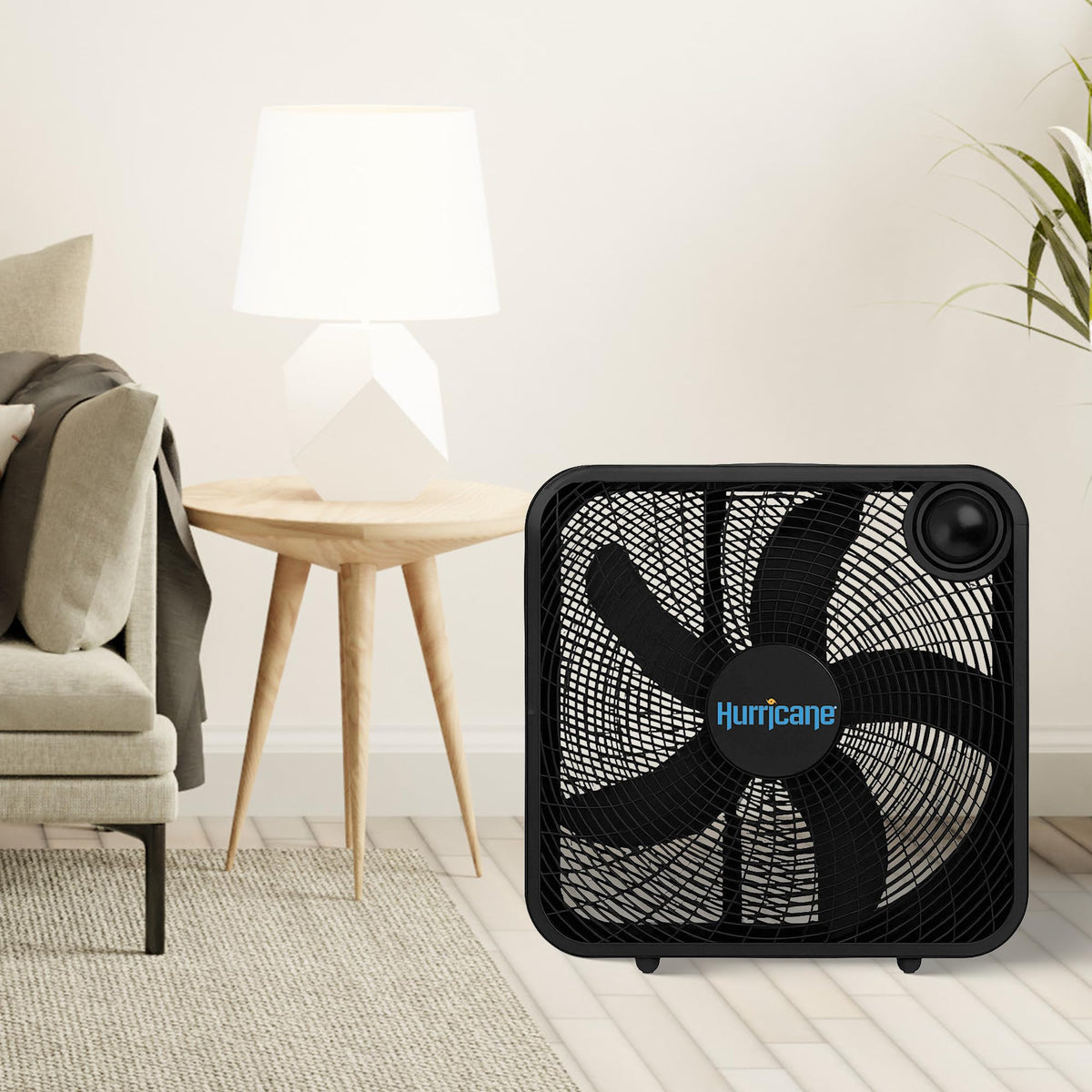 Black 3 Speed 20in Floor Box Fan, 2 Pack S988229
