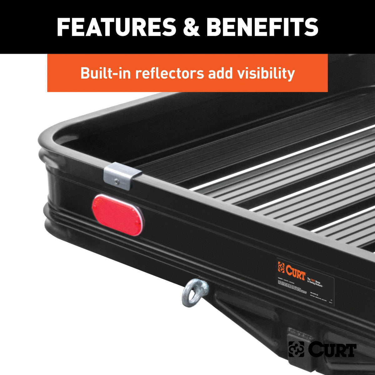 Black Aluminum Hitch Cargo Carrier with Ramp N46806