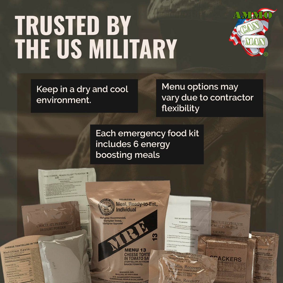 Emergency Food Kit 6 Pack T118