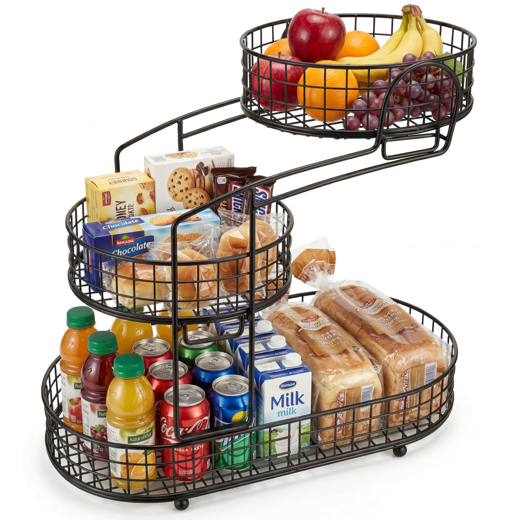 3-Tier Metal Wire Fruit Basket W352564