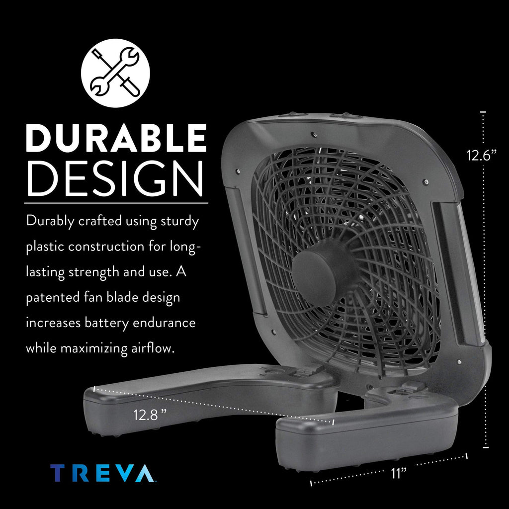10 in Portable Fan with LED Lights K340522