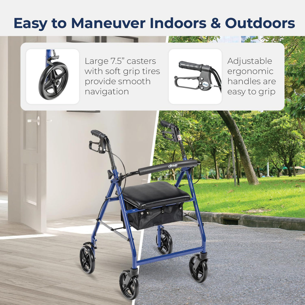 Foldable Rollator Walker with Seat W576