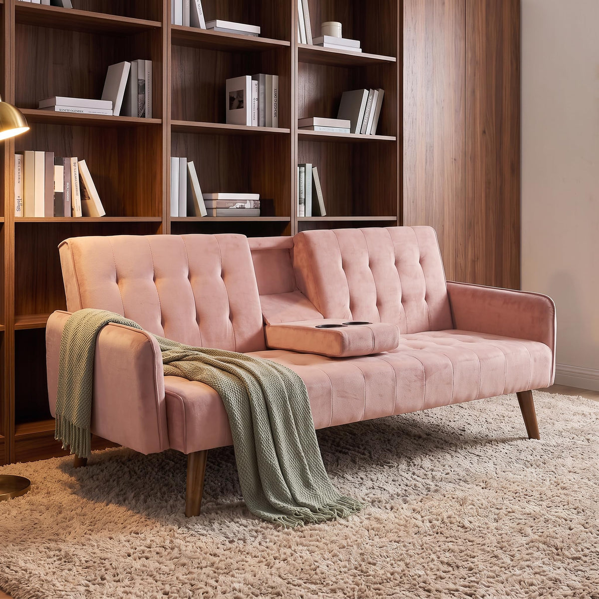 Pink Convertible Sleeper Sofa J683