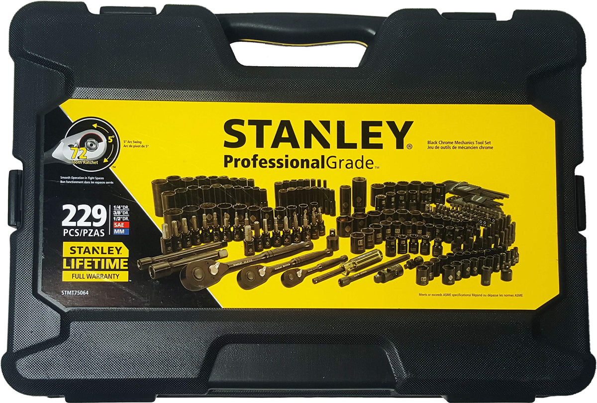 Black Chrome Mechanics Tool Set 229 Pieces U831